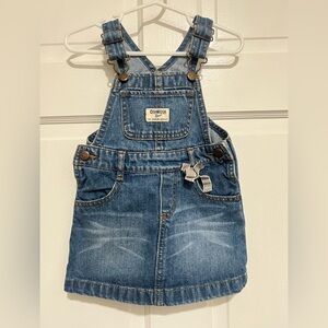 Girls OshKosh Overall Jean Skirt Dress Size 24 Months
